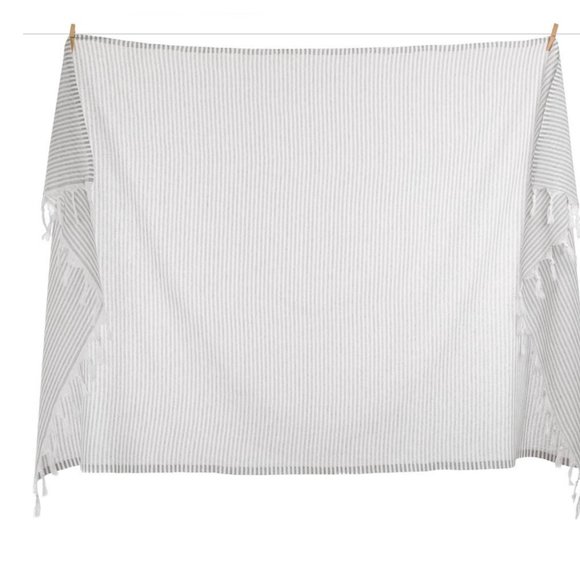 Gray 100% Turkish Cotton Beach Bath Towel - Citizens of the Beach - Picture 3 of 4